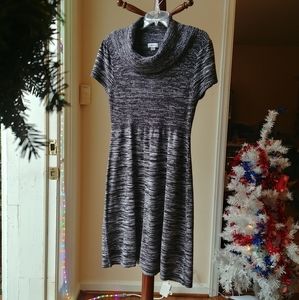 Excellent Cond, Calvin Klein, XL, Curvy Fit, Marled, Cowl-Neck, Sweater Dress
